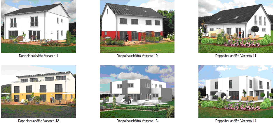 Katalog Doppelhaus für meinHausplaner-PLUS, AEC, CAD