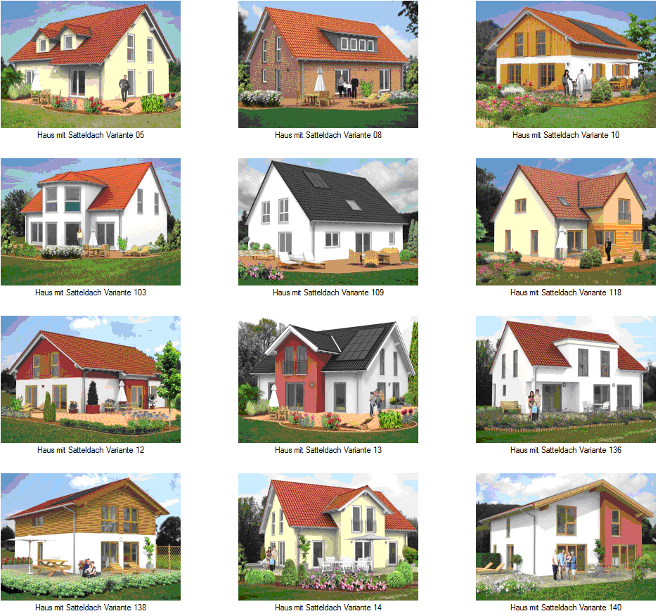 Katalog Satteldach bis 140-160 m² für mHpl-PLUS, AEC, CAD