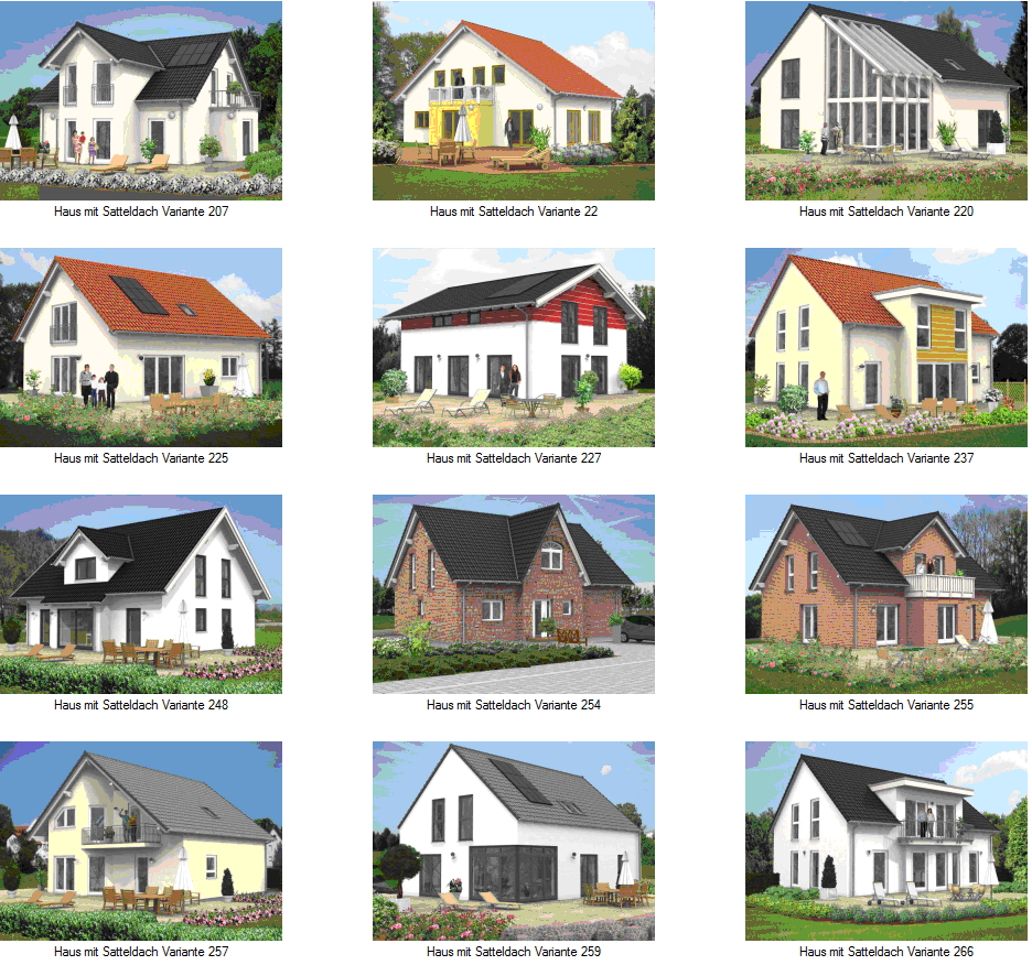 Katalog Satteldach bis 140-160 m² für mHpl-PLUS, AEC, CAD